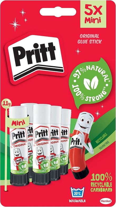 Lijmstift 11 g - 5 stuks voor kinderen en knutselprojecten