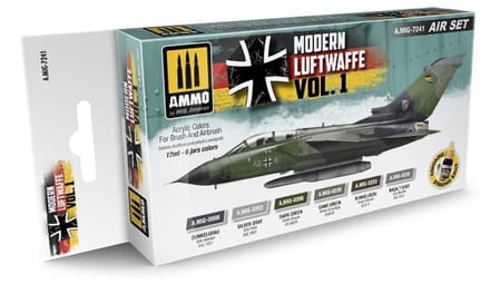 AMMO by Mig Jimenez Hobbyverf Acrylverf - MIG 7241 Modern Luftwaffe Vol 1 - Acryl Set Verf set - 6x17 ml