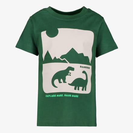 Unsigned jongens T-shirt met dino groen - Maat 92