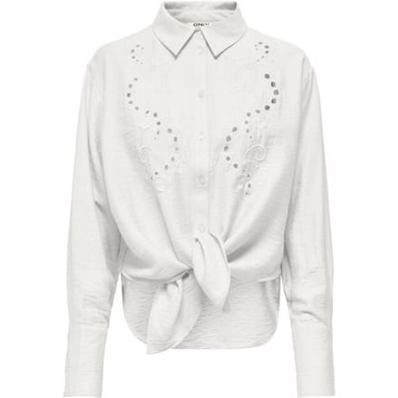 Only Onlbirona lino ls tie shirt wvn sud off-white