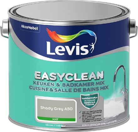 Levis - Easyclean Keuken & Badkamer Mix - Shady Grey A50 - Mengverf - 2,5 L