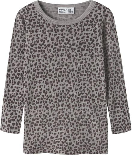 NAME IT - NMFWANG WOOL RIB LS TOP AOP - Meisjes - Lange mouwen shirts