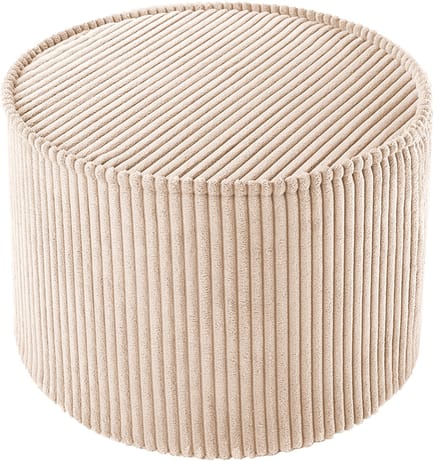 Wigiwama Corduroy Pouffe / Poef - Ø40x25cm - Brown Sugar