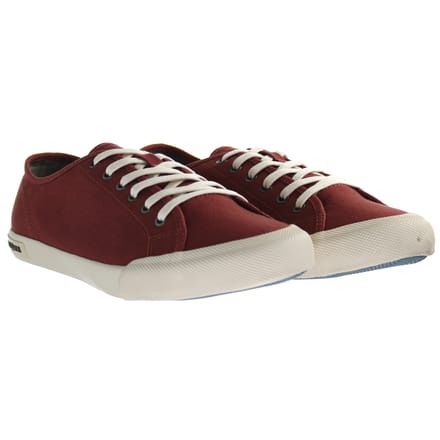 Seavees Monterey Sneaker Standaard Rood Oker Katoen Canvas Rood Dames Trainers