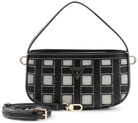 GUESS schoudertas handtas Frankie Mini Hobo Black zwart