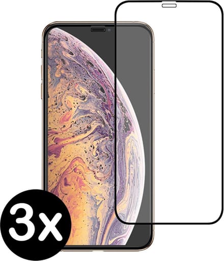Screenprotector - 3 Stuks - Geschikt voor Apple iPhone XR - Full Cover - Beschermglas - Gehard Glas - Tempered Glass - Screen Protector