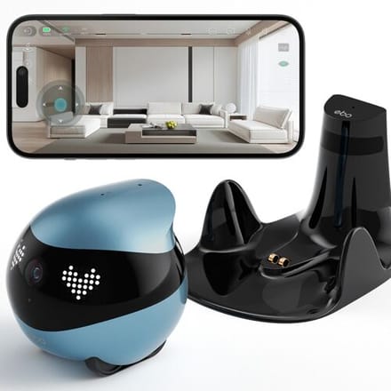 ENABOT EBO Air 2 gezelschapsrobot (Jay Blue), zorg op afstand, huisdierbewaking, slimme interactie
