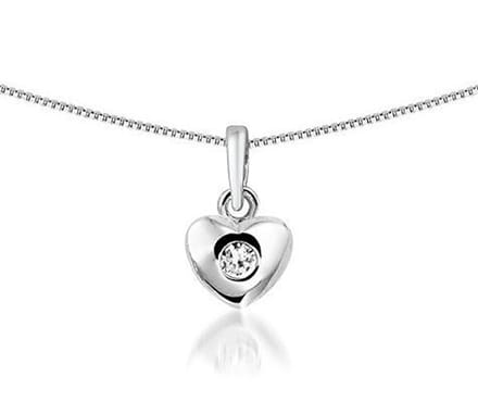 Montebello Ketting Petra - 925 Zilver Gerh. - Hartje - Ø8.5mm - 40cm