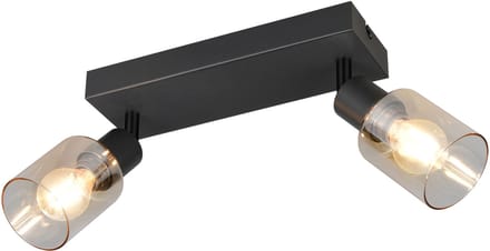 REALITY CADIZ - Spot - Zwart mat - excl. 2x E14 4 W - Plafondbevestiging