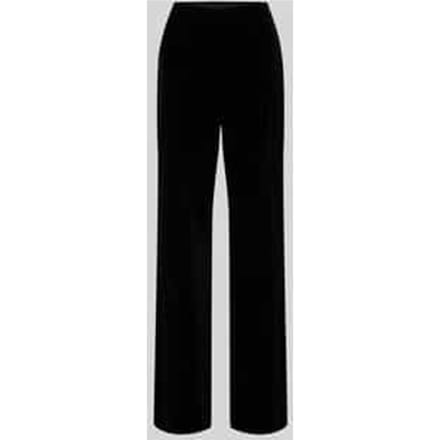 Flared fit stoffen broek van fluweel met siernaden