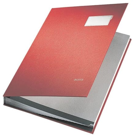 LEITZ vloeiboek A4, 20 waaiers, karton/polypropeen, rood