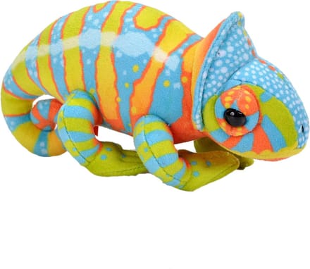 Wild Republic Kameleon pluche knuffel 13 cm - zacht - speelgoed - knuffeldier