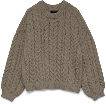 VERO MODA - VMDREAM LS O-NECK CABLE PULLOVER EXC - Dames - Gebreide truien