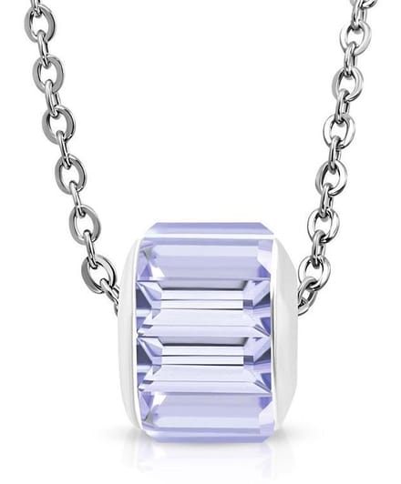 Amanto Ketting Cau Violet - 316L Staal - Bedel 10x12mm - 45cm