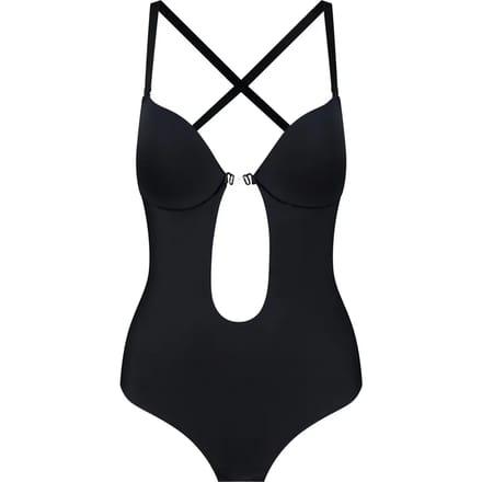 Bye Bra Low Back Sensual Bodysuit Zwart L