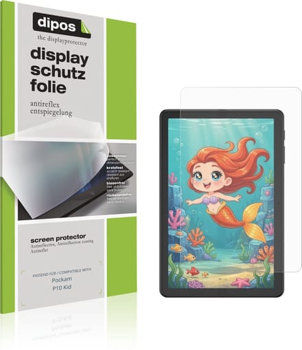 dipos – 2x Matte Beschermfolie geschikt voor Pockam P10 Kid | Krasbestendige & antireflecterende Screenprotector Ultra-Thin