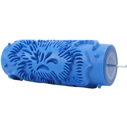 5 inch Patroon Verfroller Verf Kunstgereedschap Herbruikbaar Wasbaar Textuur Rubber Roller voor Muur blue