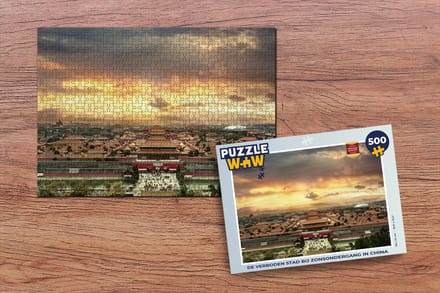 Puzzel De Verboden Stad bij zonsondergang in China - Legpuzzel - Puzzel 500 stukjes