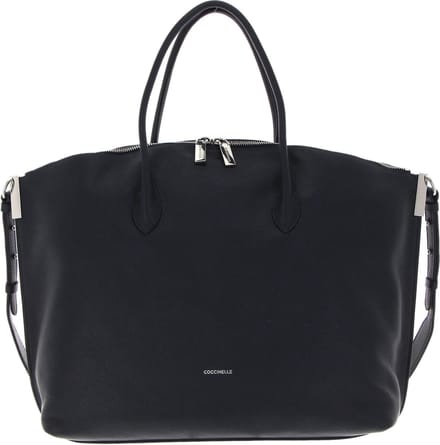 COCCINELLE Leren Shopper Schoudertas Estelle Handbag Midnight Blue Donkerblauw