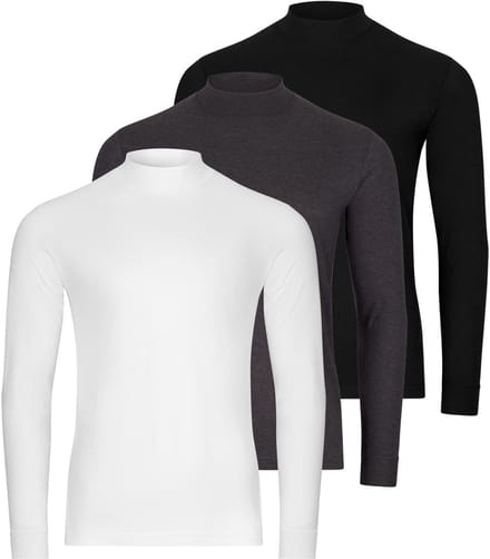 RAGMAN Heren longsleeve 3 pack Basic