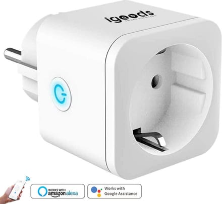 Igoods Slimme Stekker - Smart Plug - Google Home & Amazon Alexa - Energiemeter