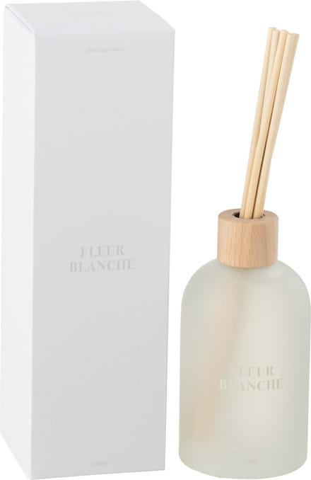 J-Line geurstokjes Accords Essentiels - Fleur Blanche - wit - 250 ml