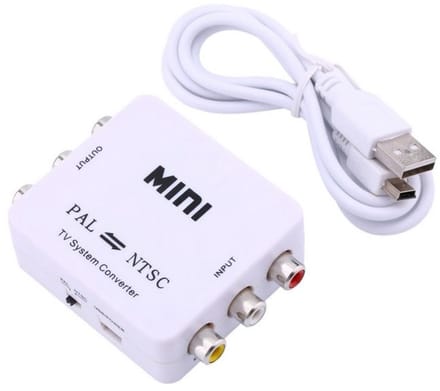 Dolphix - NTSC-PAL en PAL-NTSC converter - Ondersteunt 1920x1080P Full HD - Wit