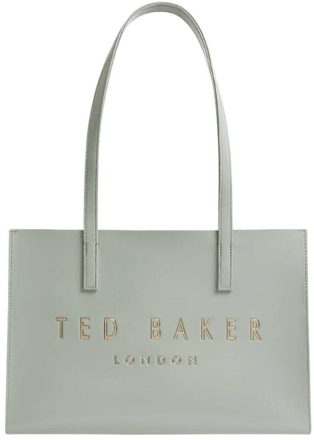 Ted Baker handtas Crinell Elongated Crinkle Icon Bag Grey Lichtgroen