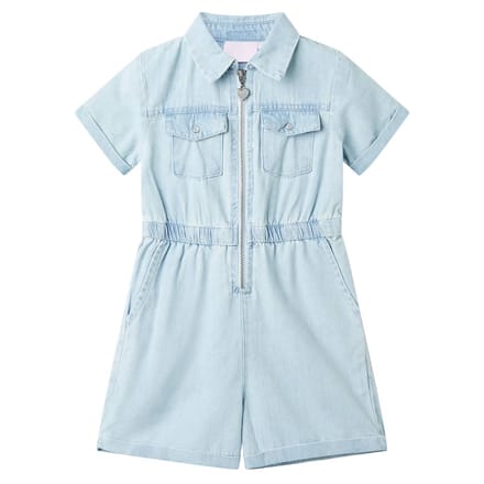 vidaXL Kinderonesie met korte mouwen 92 zachtblauw