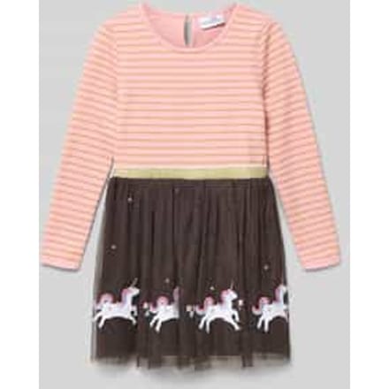 Jurk in 2-in-1-look met motiefstitchings
