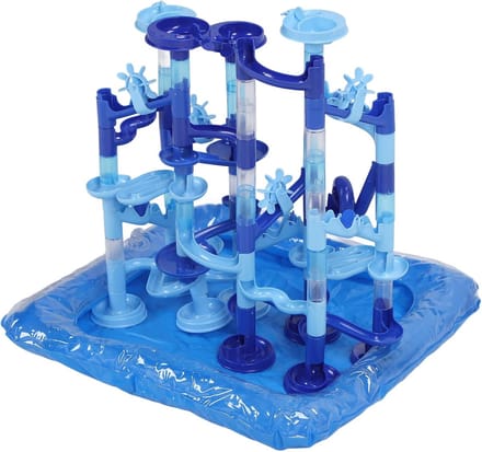 Knikkerbaanset Waterspeelbaan - DIY kit - Creatief Spelen - Interactief Educatief Speelgoed - 75 Bouwstenen - Blauw