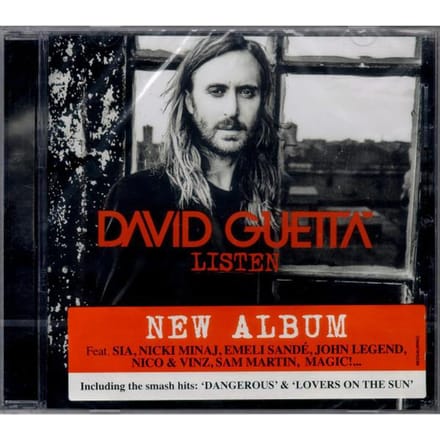CD DAVID GUETTA - LISTEN 0825646209842 Parlophone 2014 Japan Dans & Electronica Gebruikt white