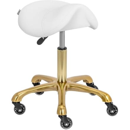 physa Zadelkruk - 55 - 70 cm - 150 kg - wit/goud 10040827
