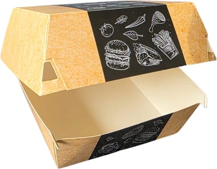 Hamburgerbak - Groot - 100stuk - karton - 13x13x10cm - Snack Time - IMES
