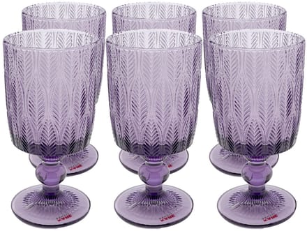 Wijnglazen Fogli paars (6/set) Kare Design