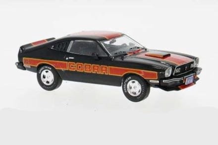 Ford Mustang II Cobra 1977 Zwart Modelauto 1/43 Ixo Models