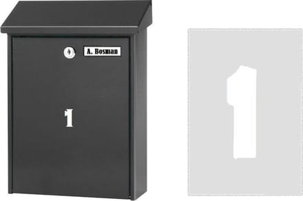 Huisnummer sticker 1 WIT (6cm hoog) / plakcijfer / cijfersticker