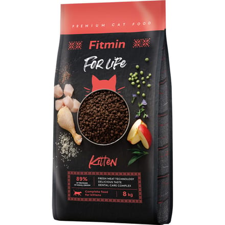 8kg Fitmin Cat For Life Kitten met Kip Droog Kattenvoer