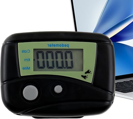 Draagbare Stappenteller - Mini Teller - Fitness Training - Realtime Gegevens - 5 x 4 cm - Zwart