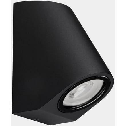 LEDS-C4 Eko Schuine buitenwandlamp, zwart, breedte 7 cm