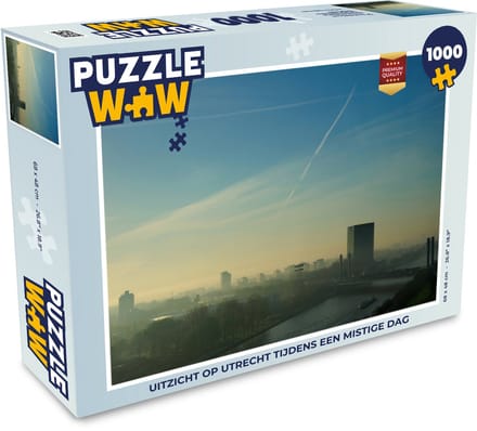 Puzzel Utrecht - Mist - Lucht - Legpuzzel - Puzzel 1000 stukjes volwassenen