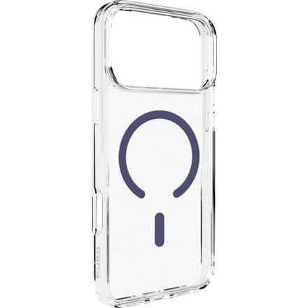 Puro Lite Mag TPU+PC Case Compatible with MagSafe for iPhone 17 Pro - Transparent with Blue Ring