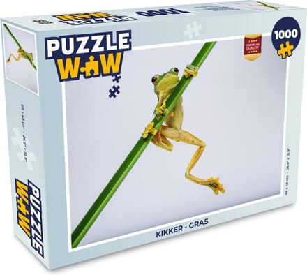 Puzzel Kikker - Gras - Legpuzzel - Puzzel 1000 stukjes volwassenen