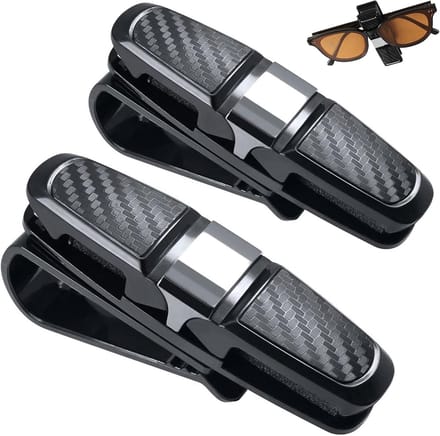 Ronte - Auto Brillenhouder 2 Stuks - Zonnebril Houder - Dubbele Zonnebrilclip.