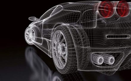 Fotobehang - Car Model Dark 375x250cm - Vliesbehang
