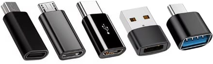 USB-C OTG Adapter Set – 5-in-1 | Mini USB → USB-C | Micro USB → USB-C | USB-C → USB-C | Compact & Duurzaam | Voor Smartphones, Tablets, Laptops & Meer