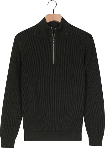 Baileys - Heren - Trui - Ribgebreid - Katoenen Pullover - Donkergroen - 528419-795