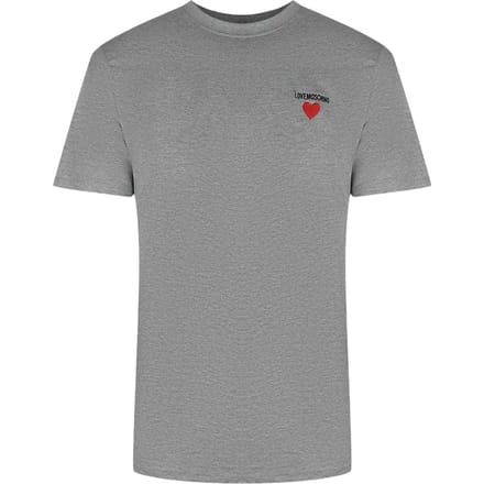Love Moschino Katoenen heren-T-shirt (Grijs)
