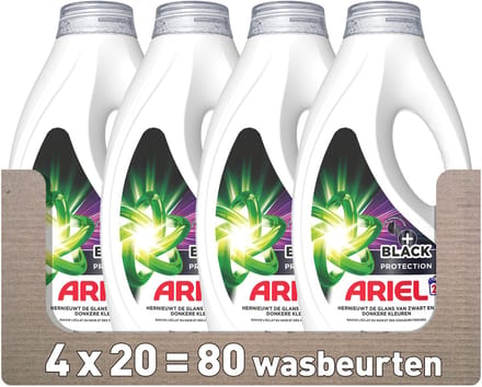Ariel Vloeibaar Wasmiddel +Revita Black - 4 x 20 Wasbeurten