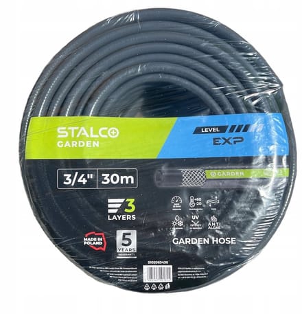 Stalco EXPERT PREMIUM Tuinslang 3/4" 30m - 3 lagen, UV-bestendig